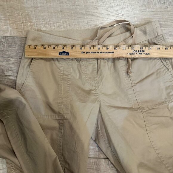 TALBOTS 10 PETITE WOMENS TAN PULL ON KHAKI TAN PANTS - Picture 4 of 10